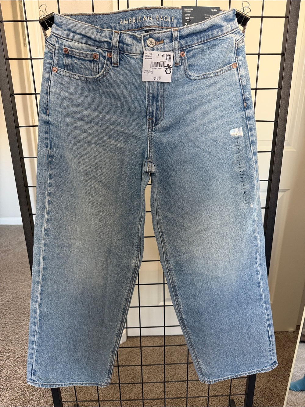 American Eagle Outfitters Light Wash Straight Leg Jeans